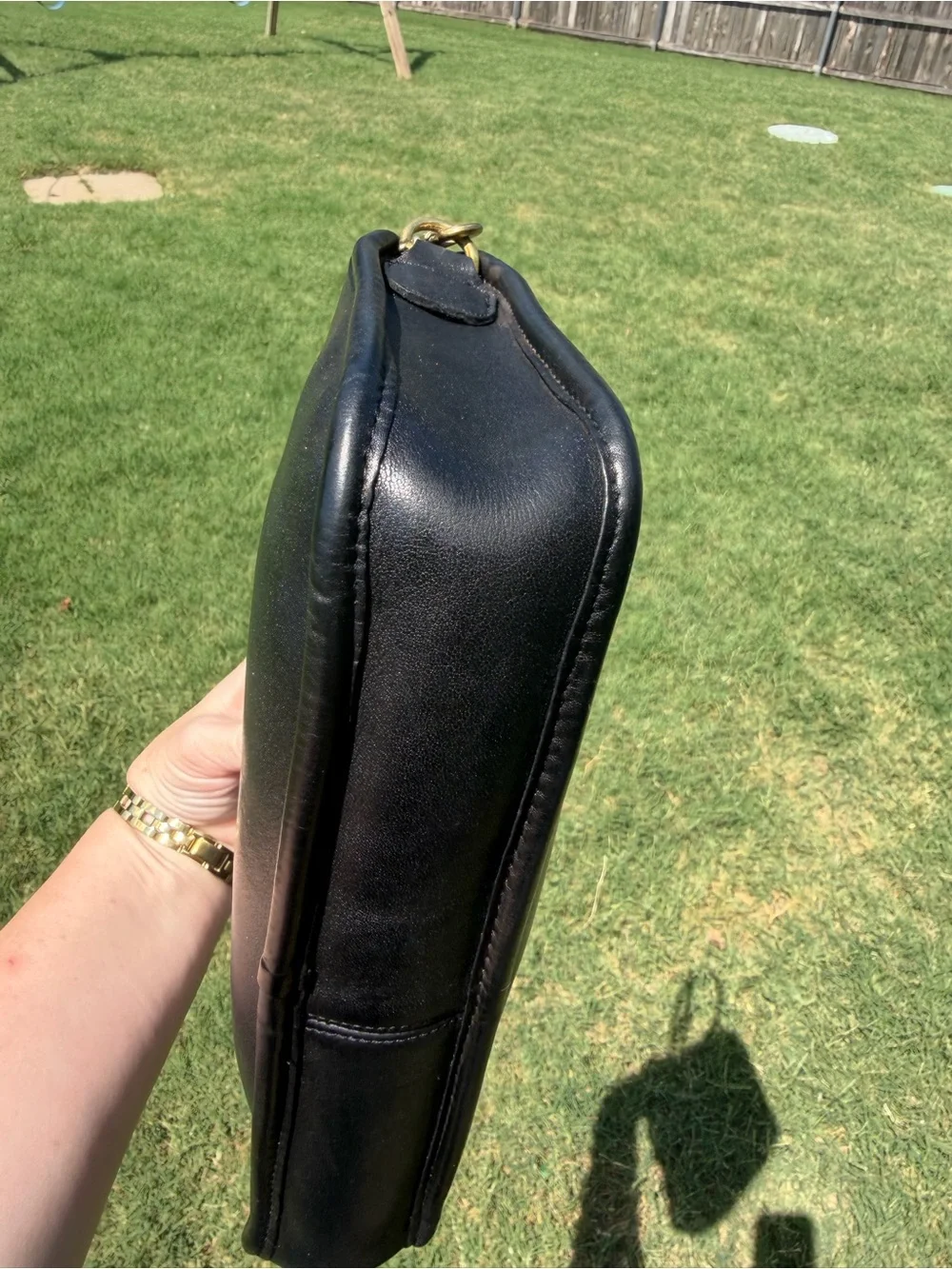 COACH Vintage 1970s NYC Basic Bag Zippered Clutch 9455, Black